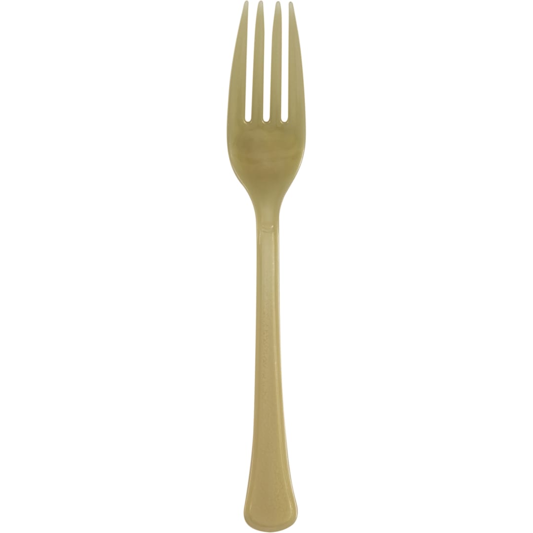 Gold Solid Premium Plastic Forks, 20ct