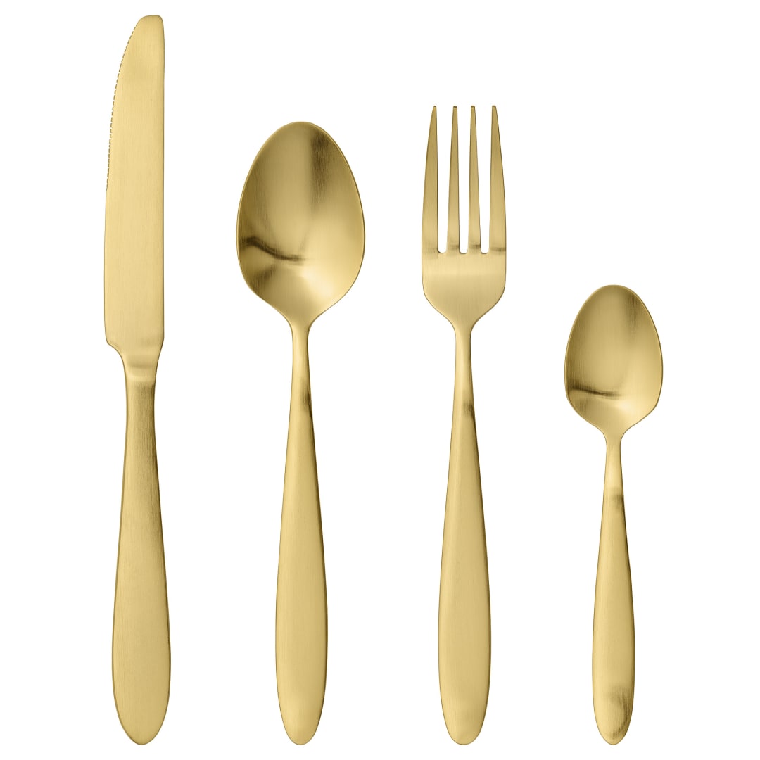 21150000 - Frea Cutlery, Gold, Stainless Steel STOCK: 55