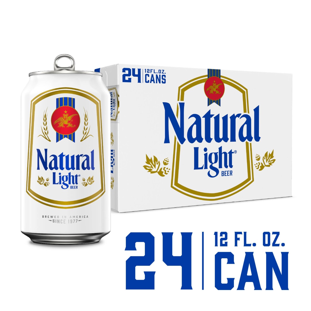 Natural Light Beer, 24 Pack Beer, 12 FL OZ Cans, 4.2% ABV
