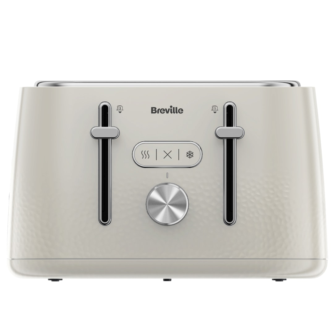 MASS TEXTURED PLASTIC 4S TOASTER - CREAM