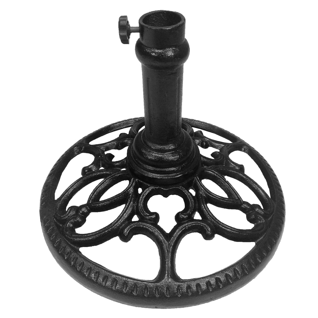 Black 23 lb Round Cast Iron Umbrella Stand Base Weight