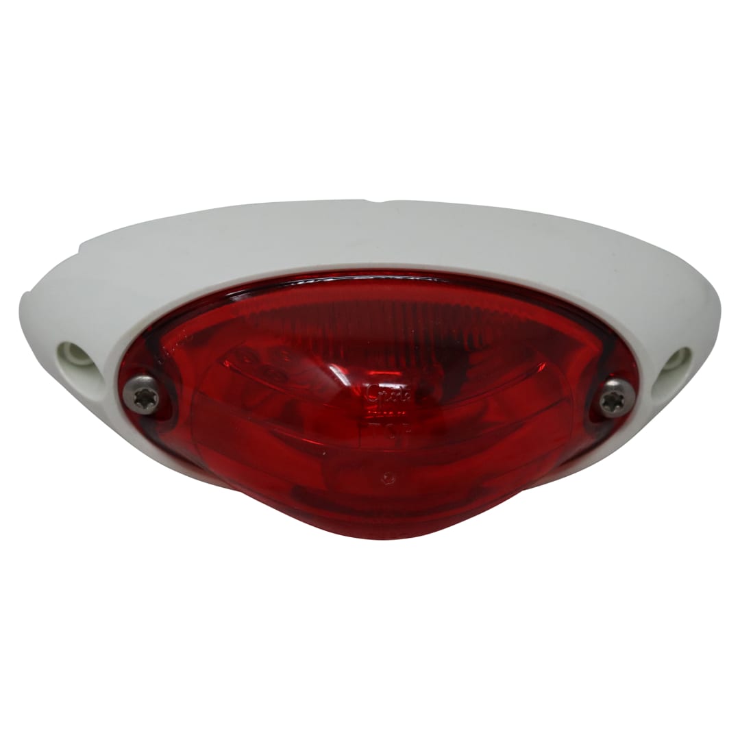 Grote Aerodynamic Red Side Turn Lamp With White Base