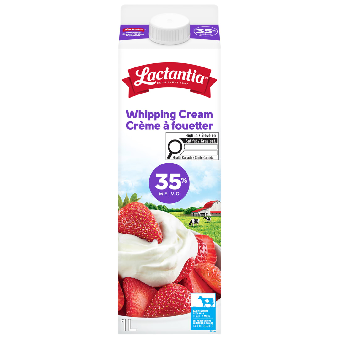 Lactantia Whipping Cream, 35%, 1L