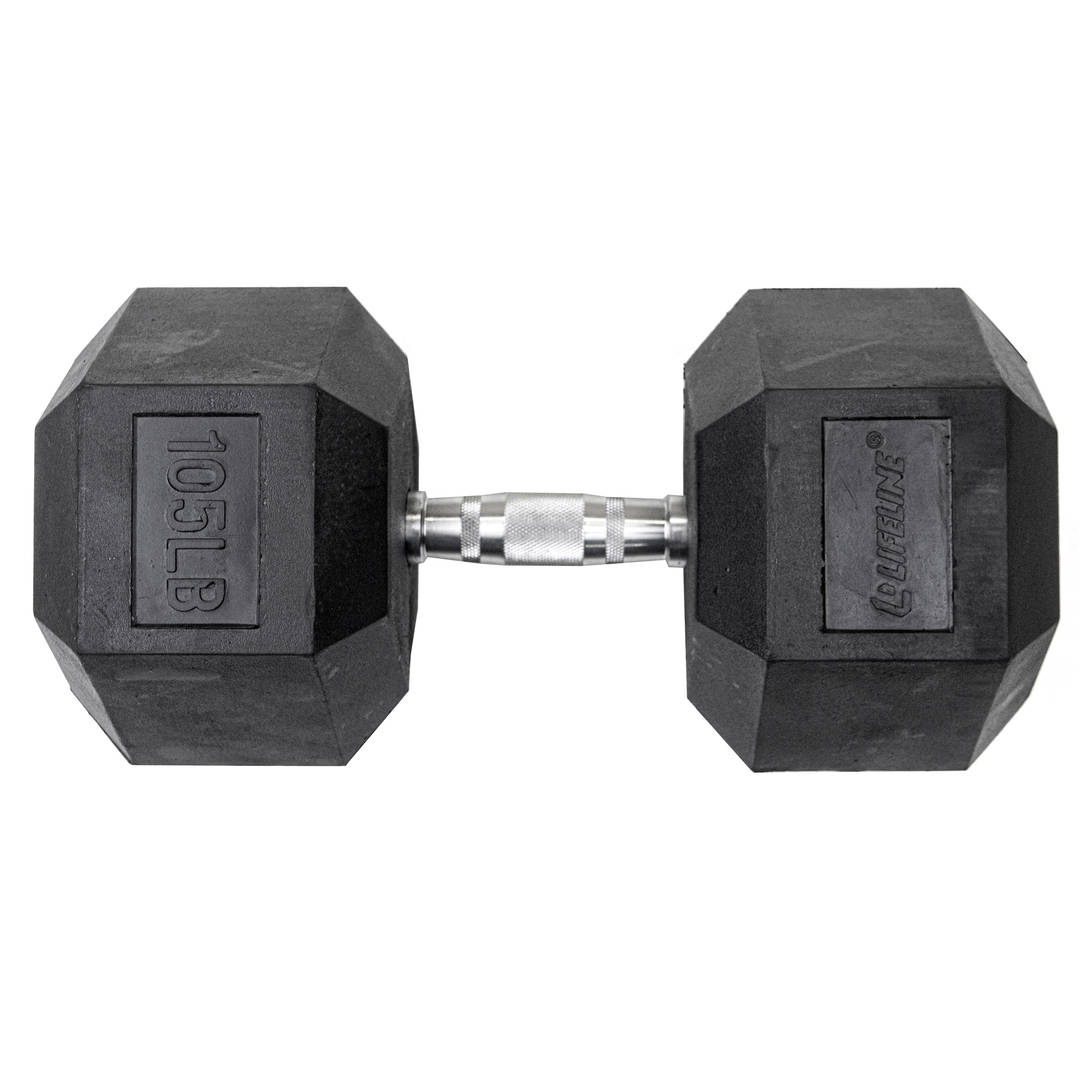 Lifeline Hex Rubber Dumbbell -