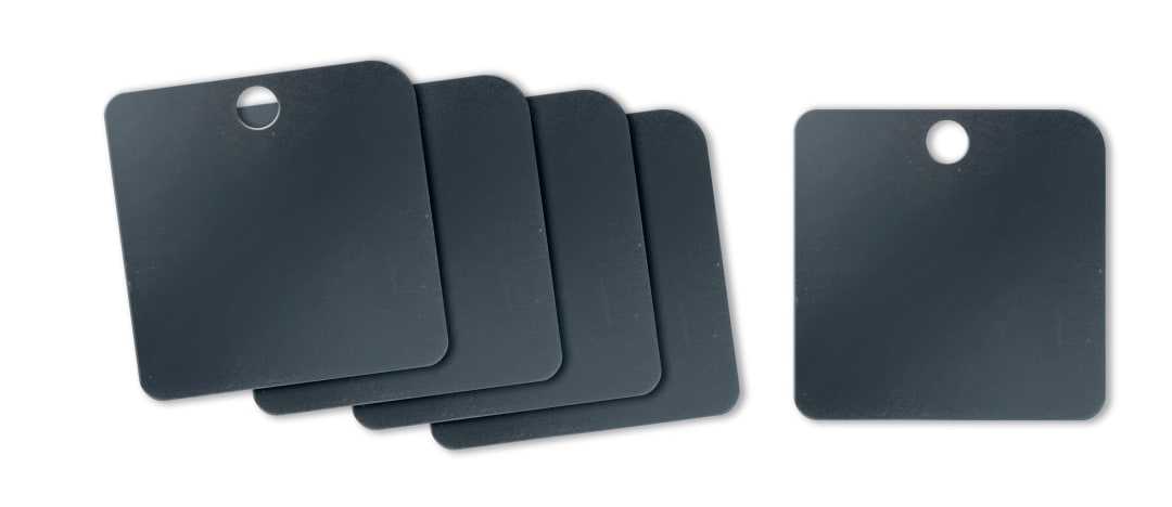 Tag-Square 1-1/2" Anodized Aluminum Black 5 Pack