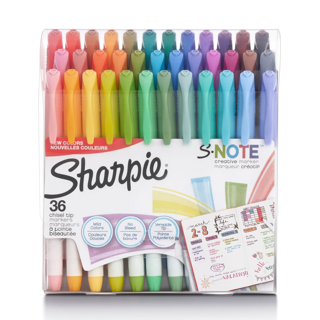SHARPIE S-NOTE V2 CLR 36CT ASST CF