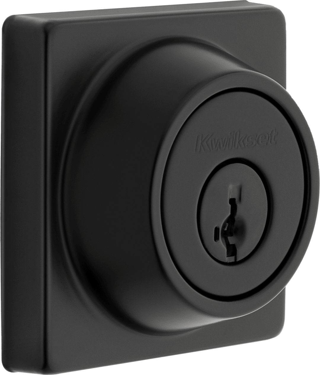 660 Contemporary Deadbolt Series Single Cylinder Deadbolt in Matte Black featuring SmartKey Security