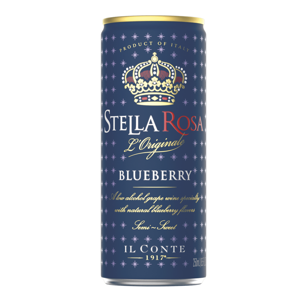 Stella Rosa Blueberry Semi-Sparkling Red Wine 250 ml Can (Individual Can)