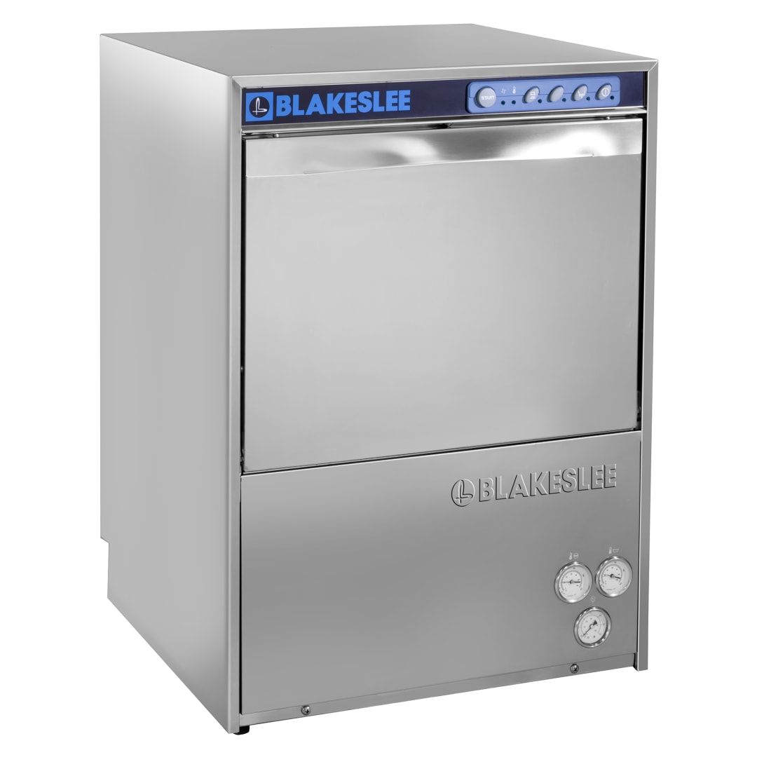 Blakeslee Undercounter High-Temp Dishwasher, 23.625"W, 220-240V, 60Hz, 1 Phase, in Silver (UC-18-1)