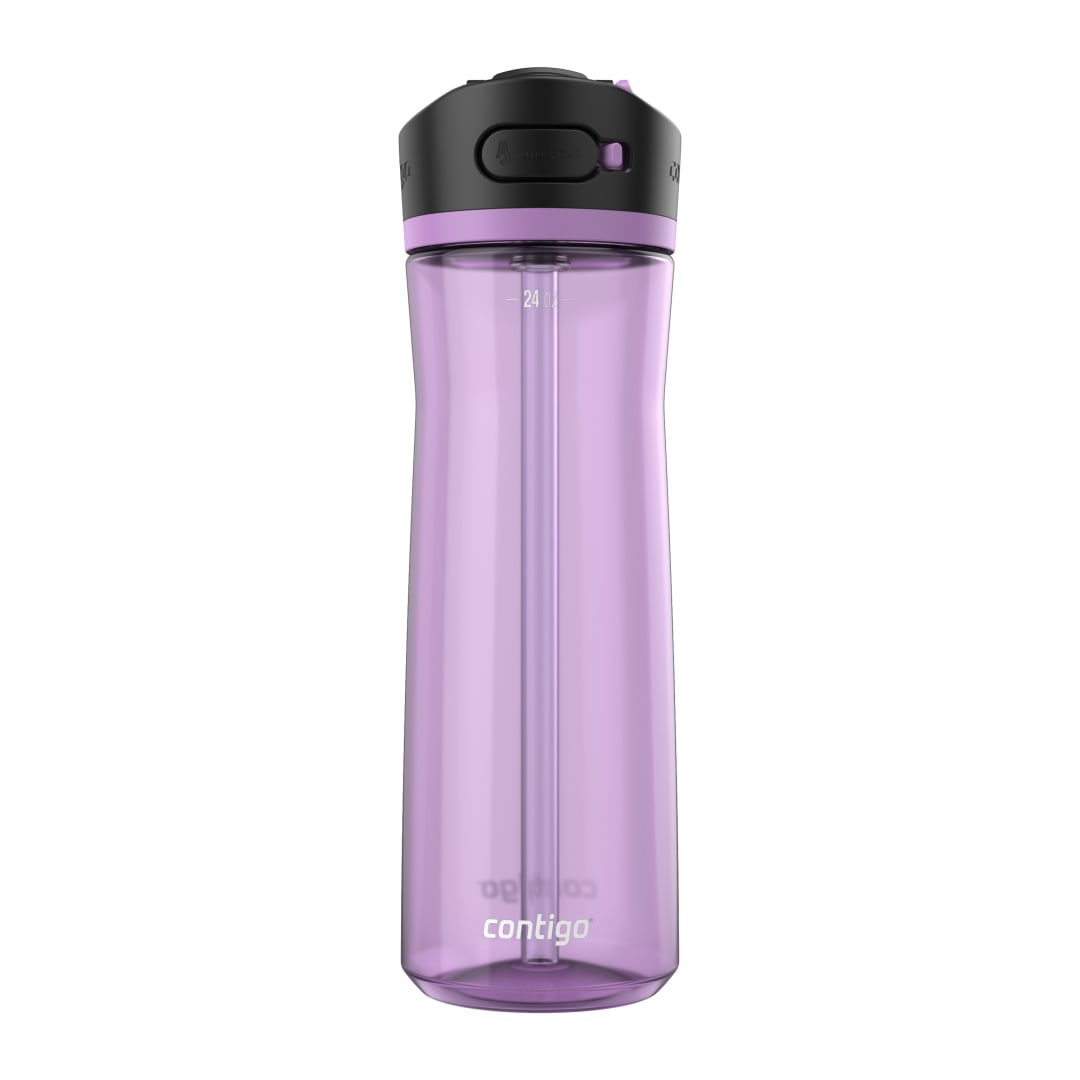 Contigo® Botella de Agua Ashland 2.0, con Tapa AUTOSPOUT®, a Prueba de Derrames, Plástico Libre de BPA, 709 ml, Morado