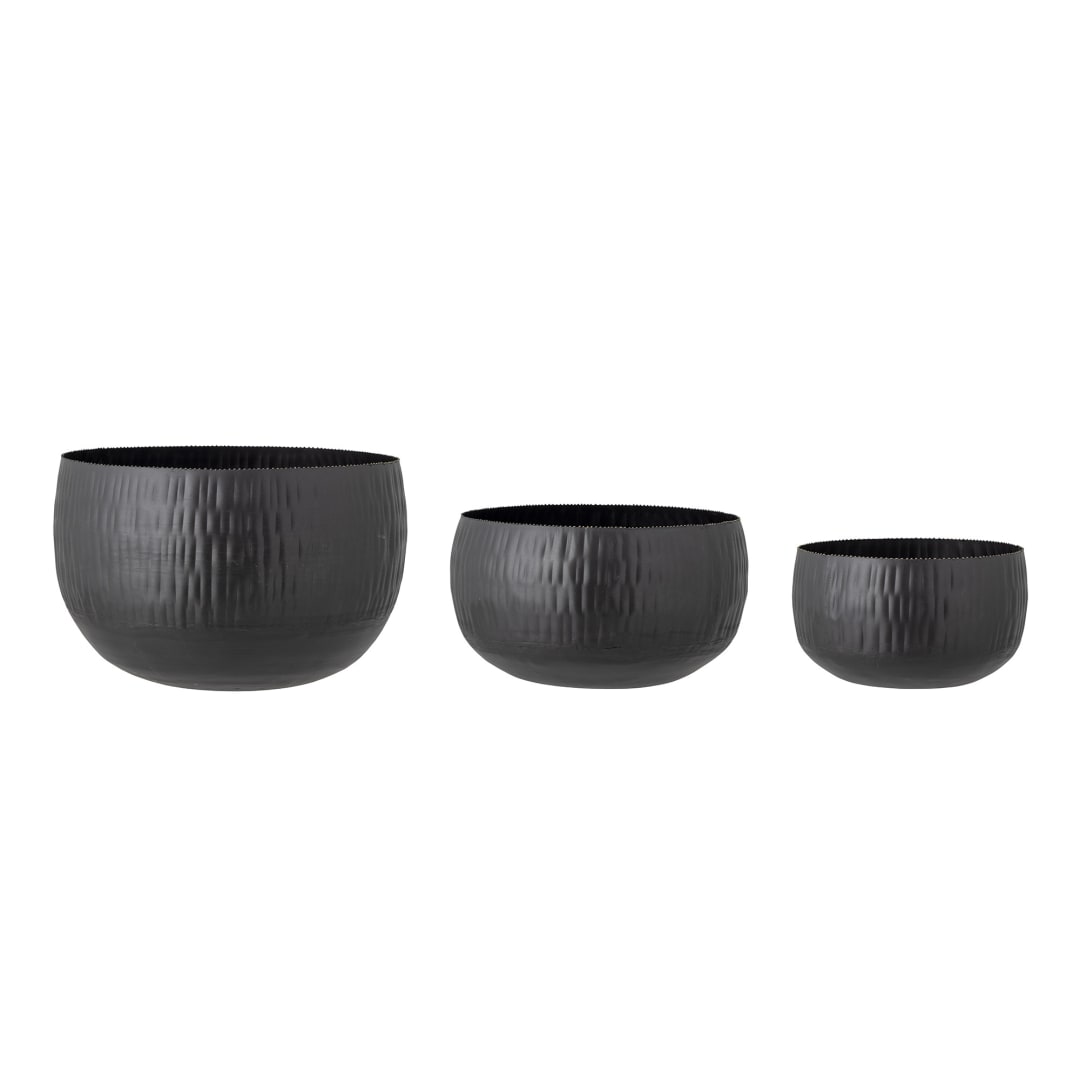 82059644 - Abisha Flowerpot, Black, Iron STOCK: 23