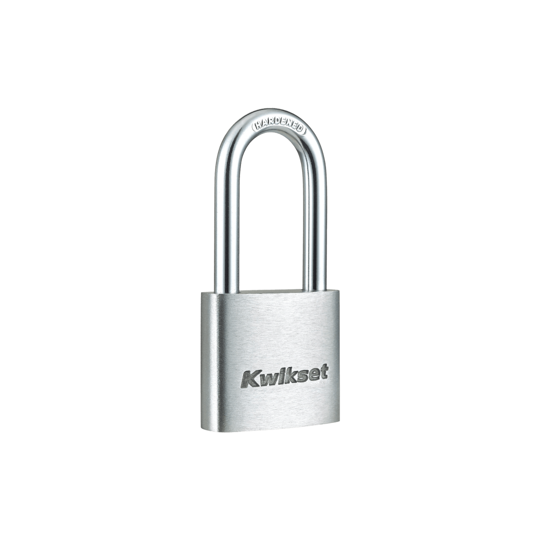 Kwikset Aluminum Padlock with Hardened Steel Shackle, 1-1/2 in Body, 1-1/2 in Shackle, 1 Pack