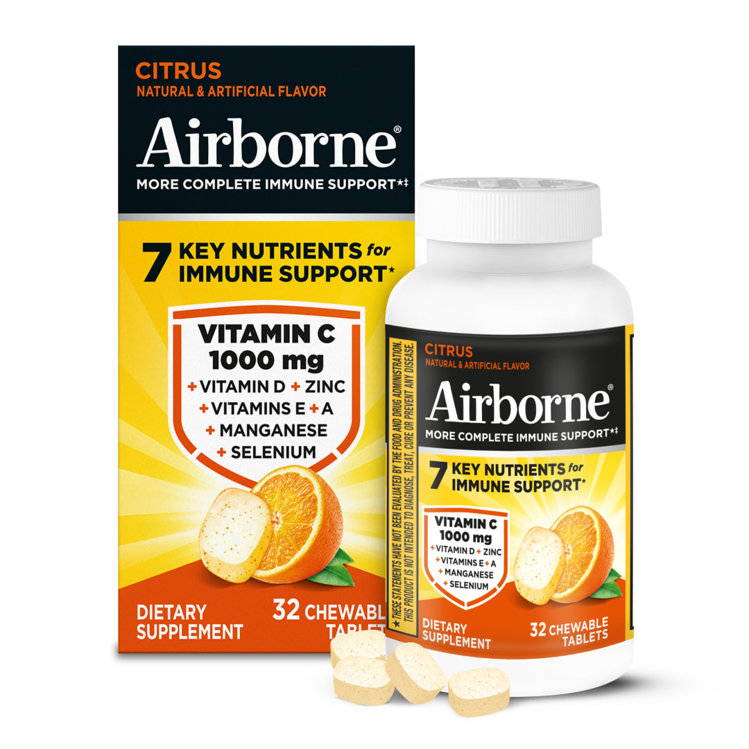 AIRBORNE® Chewable Tablets - Citrus 36/32 ct.