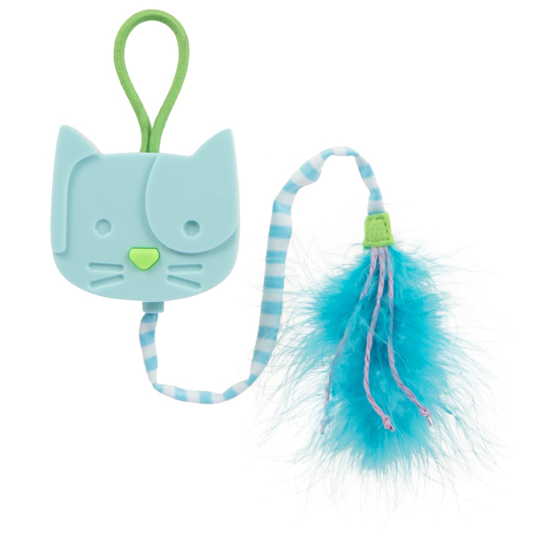 SmartyKat Twirly Tail Hanging Electronic Teaser Cat Toy, Blue