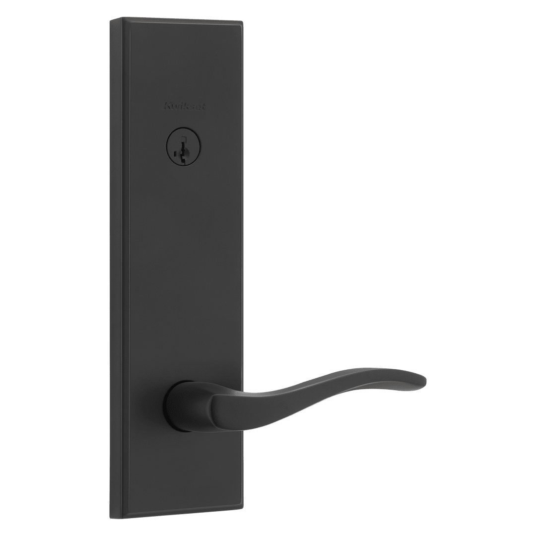 Sedona® Exterior Door Lock Entry Set in Matte Black featuring SmartKey Security®