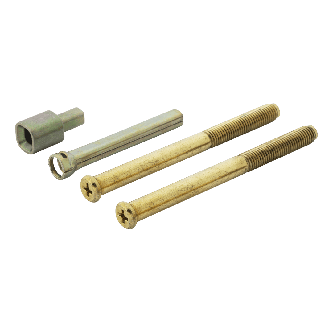 Deadbolt Mounting Screws for Thick Door in Satin Brass Finish