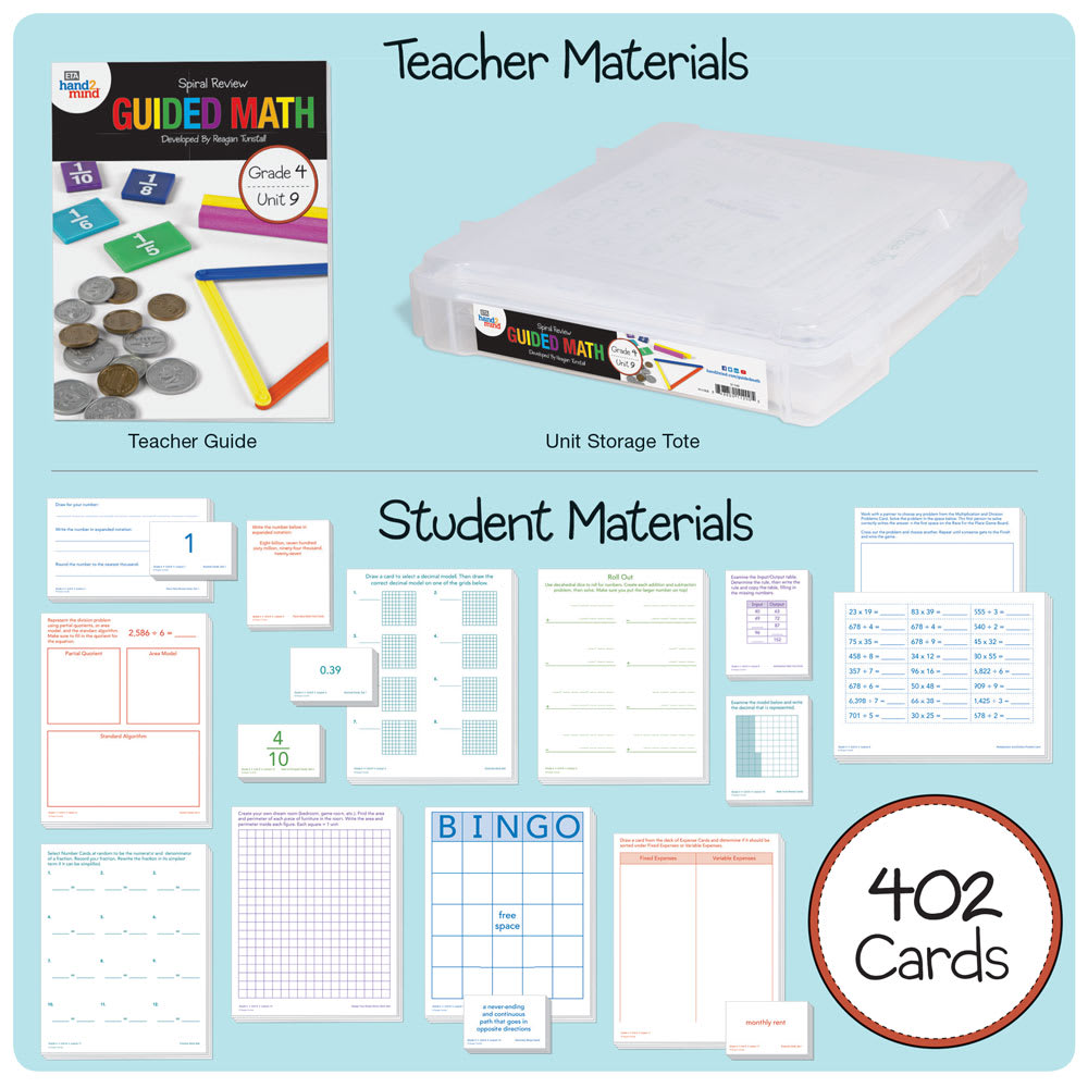 GUIDED MATH KIT, SPIRAL REVIEW G4U9