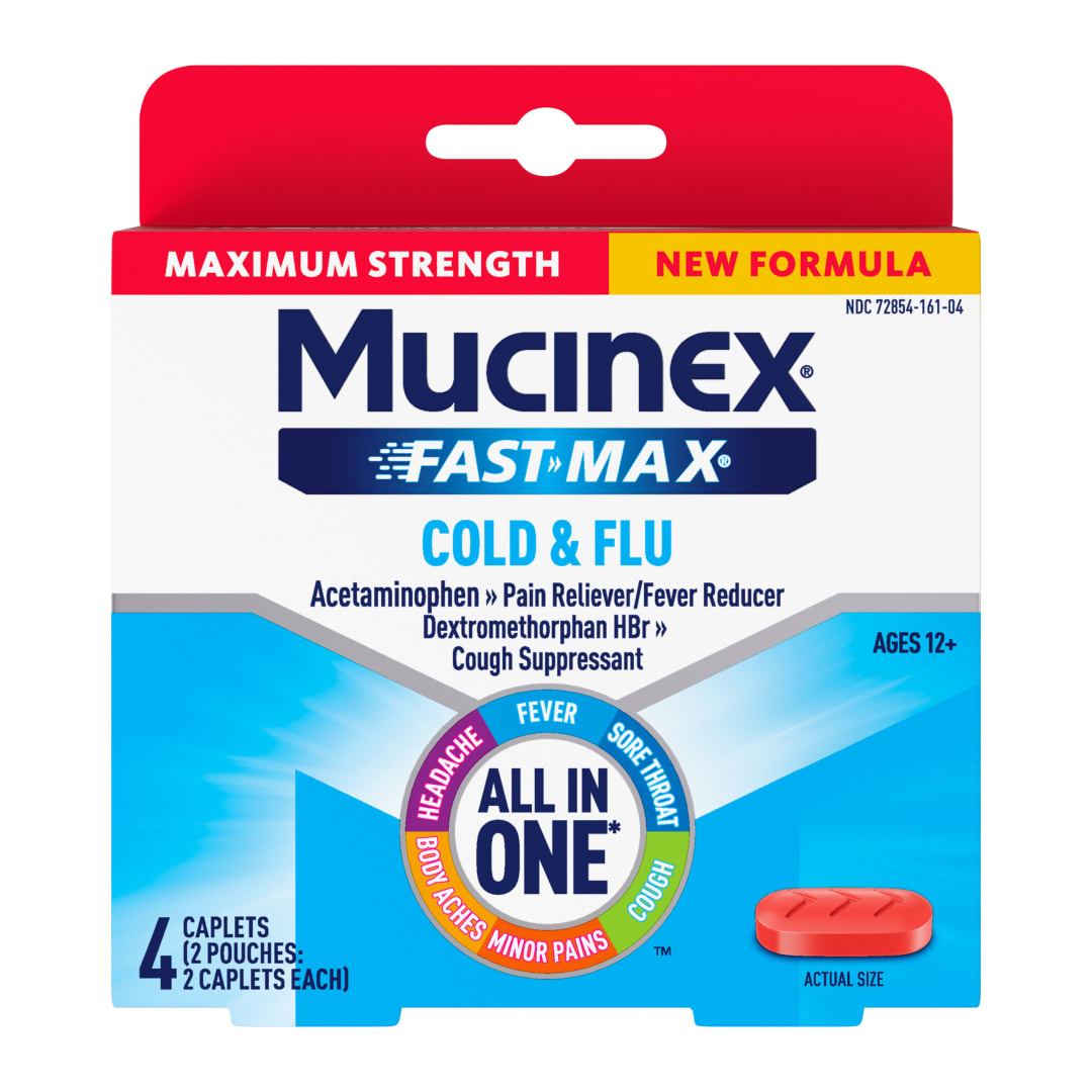 MUCINEX® FAST-MAX® Caplets - Cold & Flu 24/4 ct. (2 sachets)