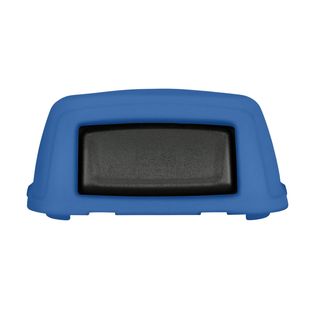 Slimline 50 Gal. Blue Square Trash Can Dome Top Lid
