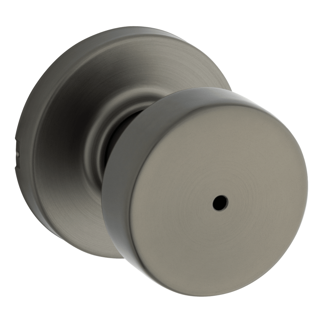 Pismo Bed/Bath Knob w/ Round Rose in Gunmetal