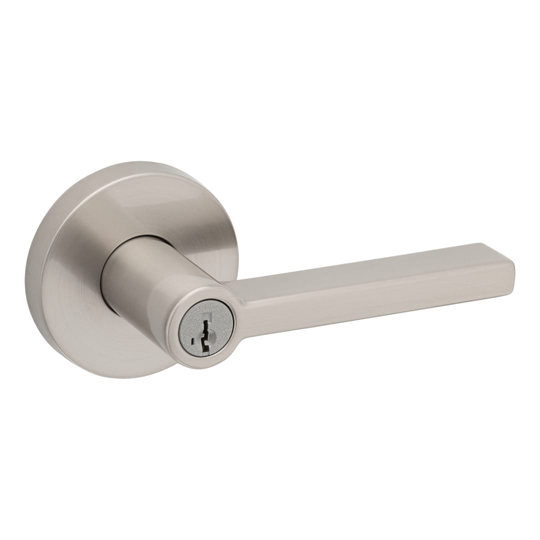 Halifax Entry Lever featuring SmartKey™ in Satin Nickel