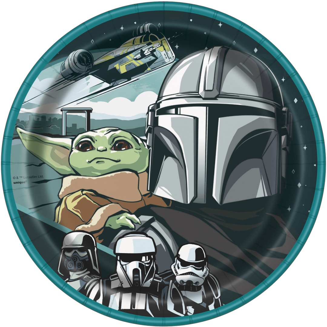 Mandalorian The Child Round 9" Dinner Plates, 8ct
