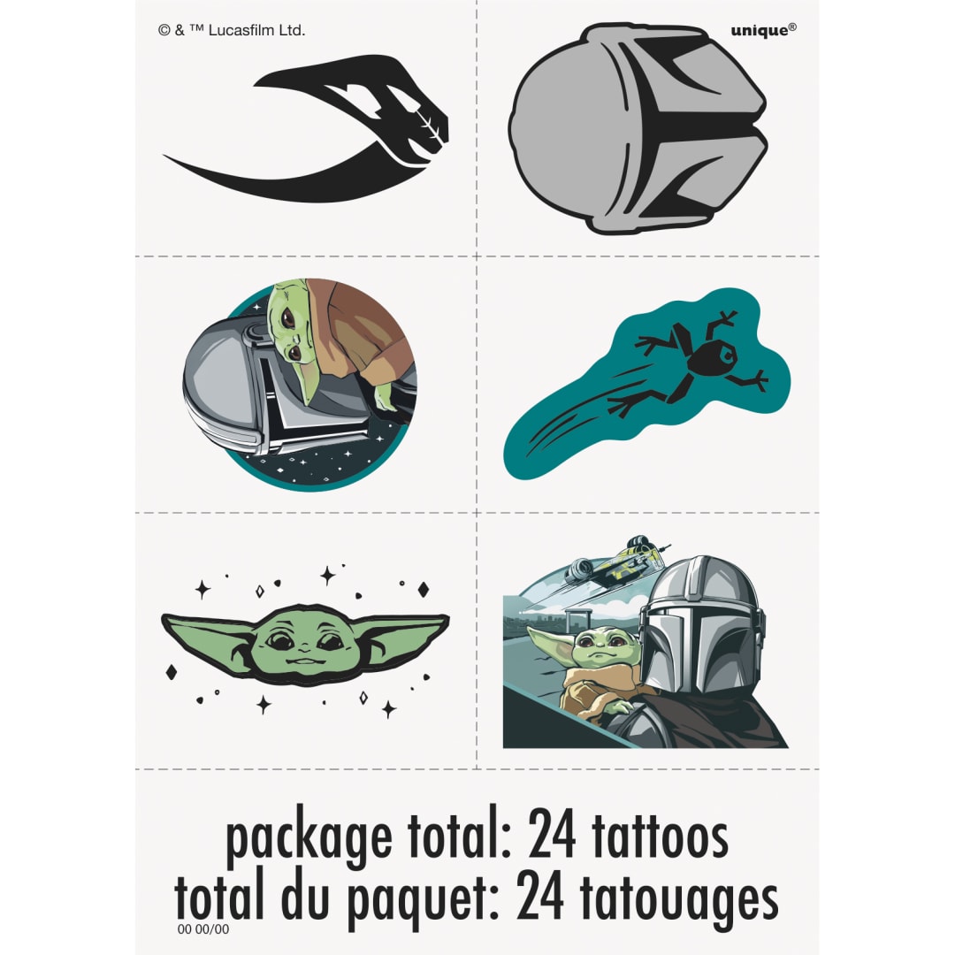 Mandalorian The Child Tattoos, 24ct