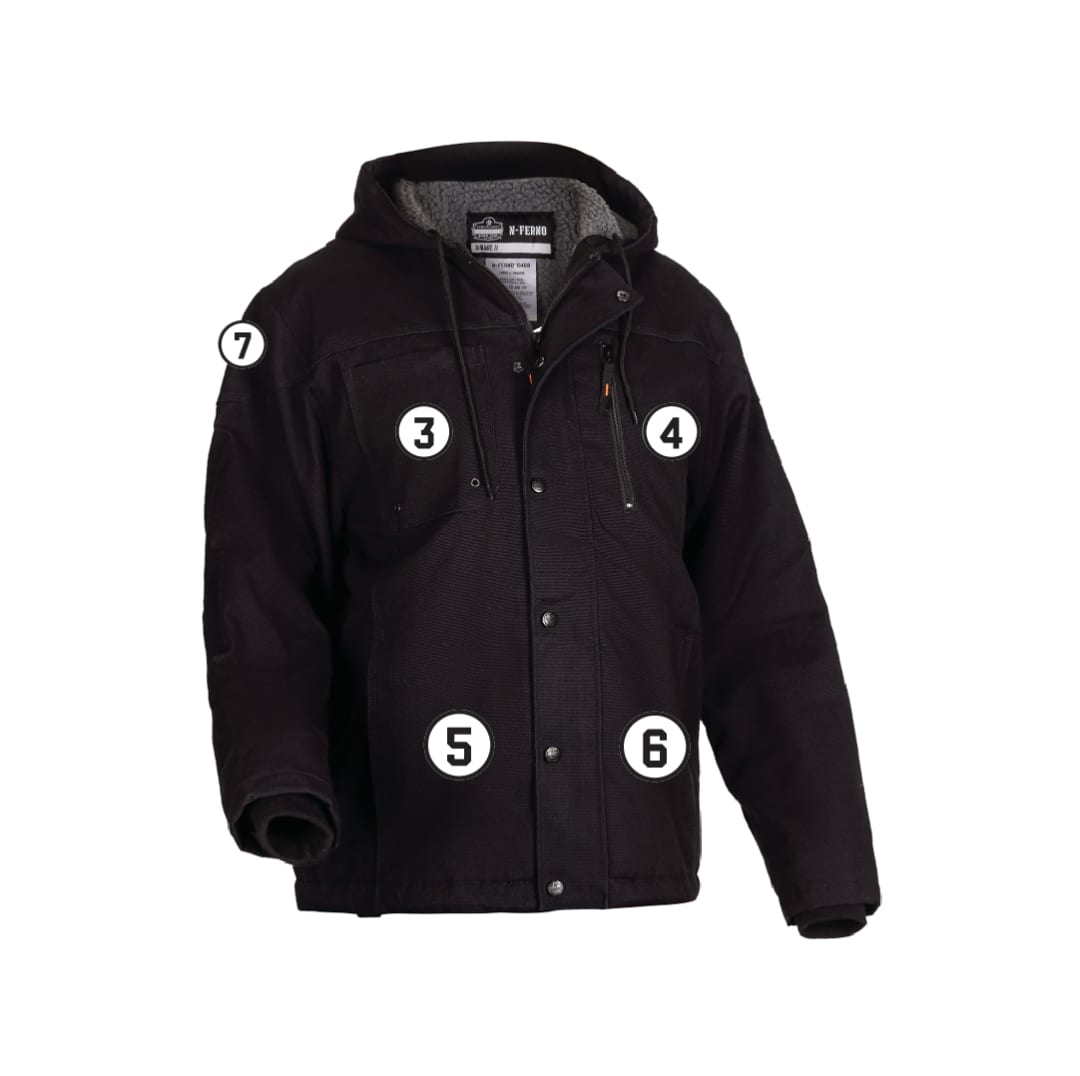 N-Ferno 6468 Heavy-Duty Duck Canvas Work Jacket - Sherpa Lined, Water Resistant