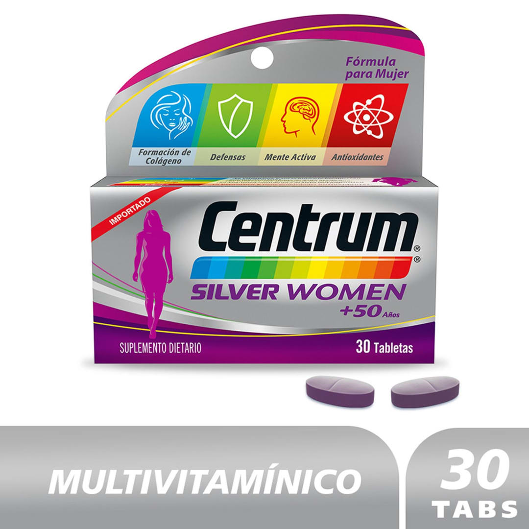 Centrum Silver Women Multivitaminico Para Mujeres Mayores De 50 Años X 30 Tabs