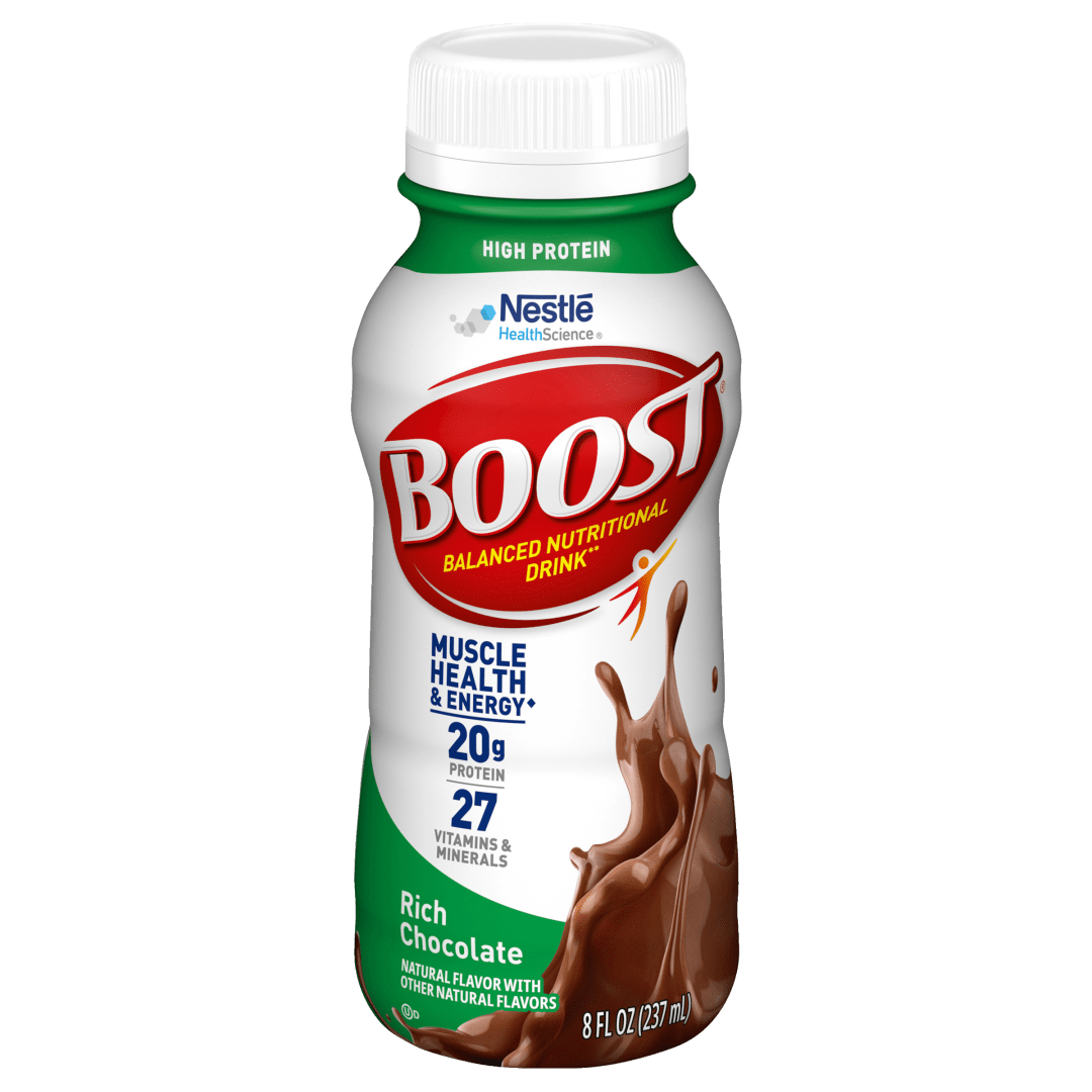 BOOST High Protein Nutritional Drink, Rich Chocolate, 20g Protein, 24 Count (2 - 12 Packs)