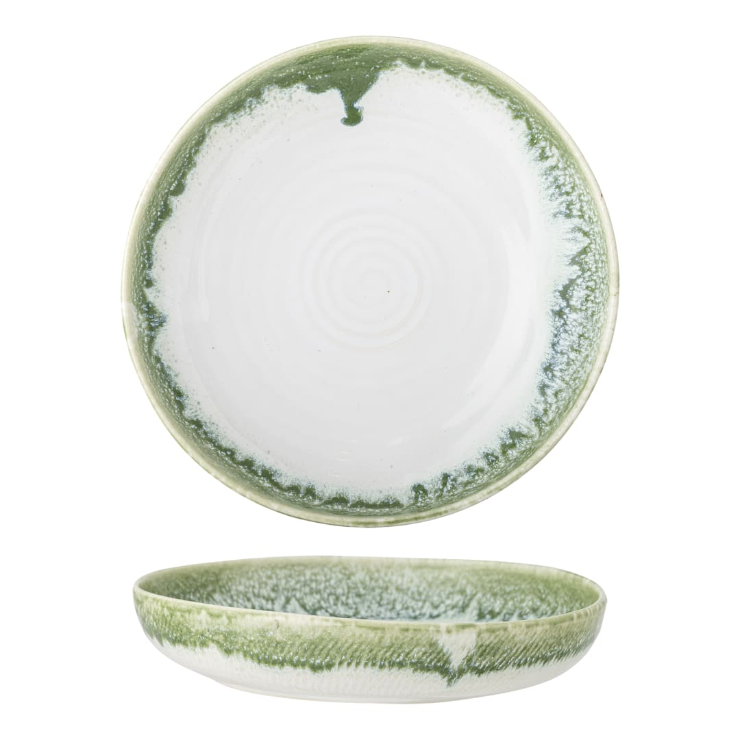 82061803 - Prim Serving Plate, Green, Stoneware STOCK: 73