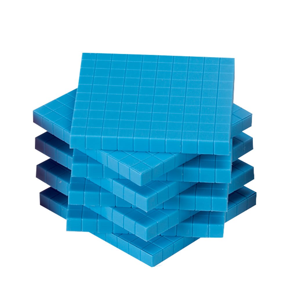 BASE TEN FLATS, PLSTC BLU P/10