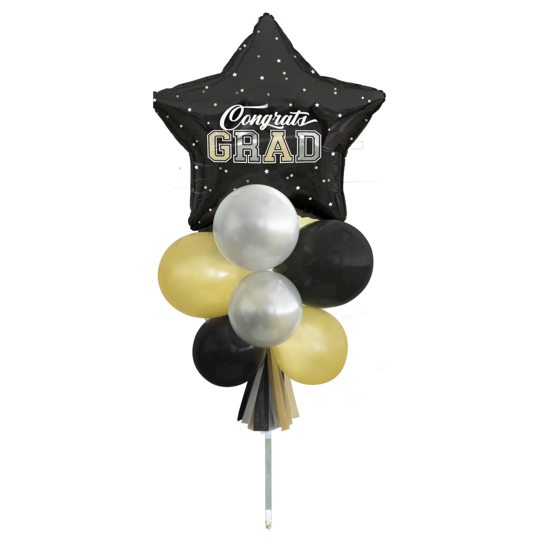 Starry Graduation Foil &amp; Latex Balloon Yard Sign Kit