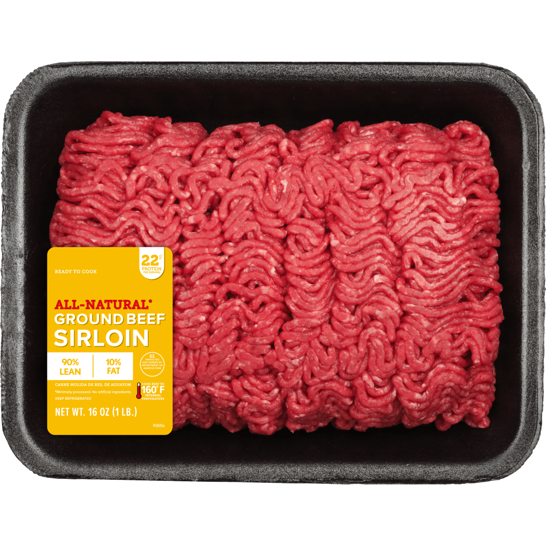 Ground Beef Sirloin, 90% Lean/10% Fat, 1 lb.