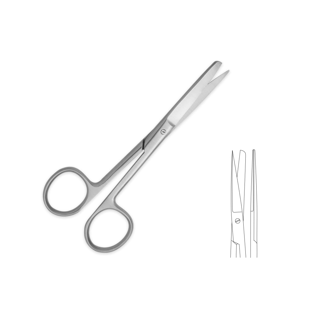 Covetrus Straight Surgical Scissors, Sharp/Blunt, 14cm