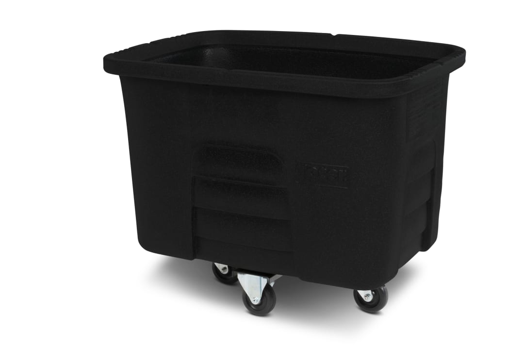 8 Cubic Feet 300 lbs. Capacity Heavy Duty Manual Cube Truck - Black