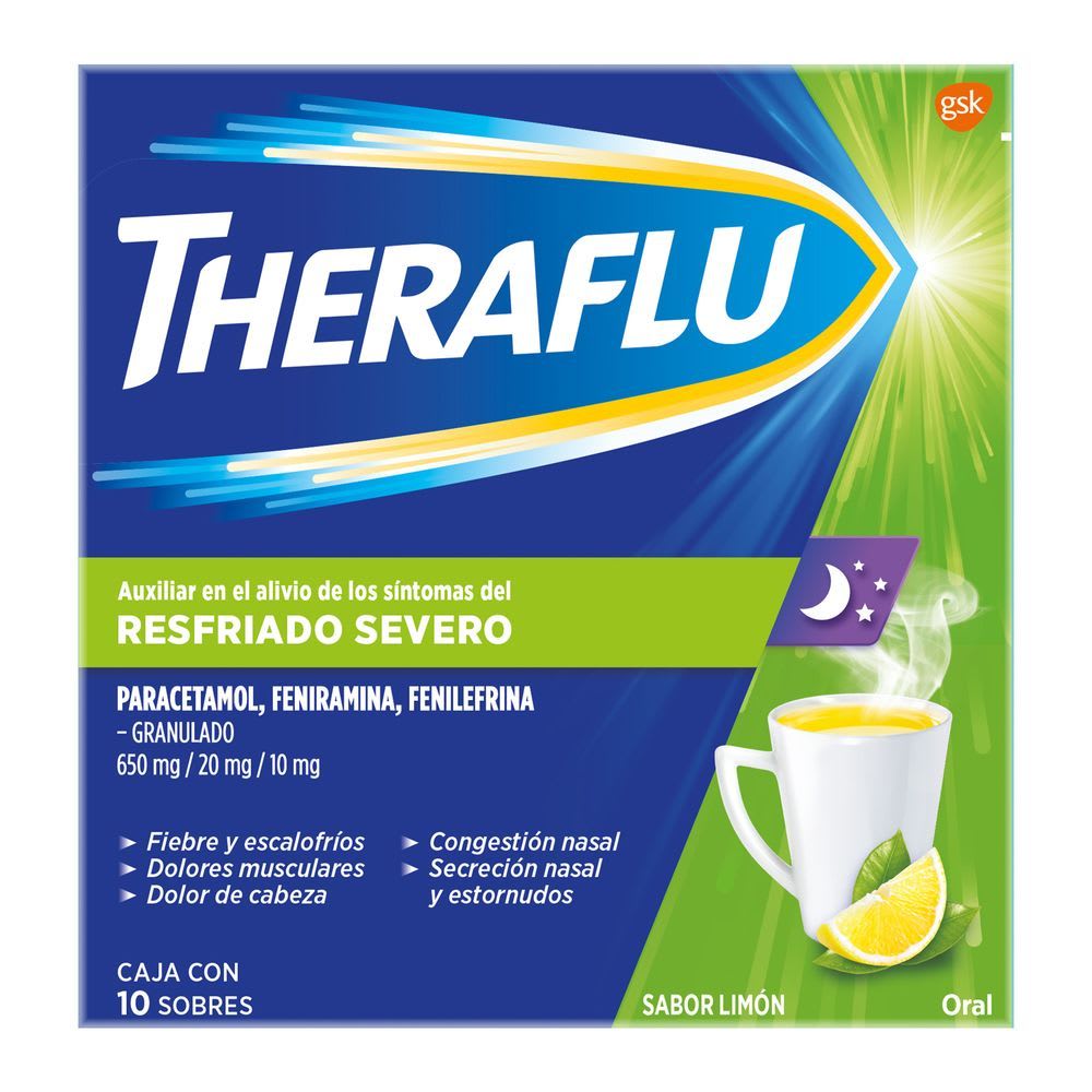 Theraflu Te Antigripal Resfriado Severo 10 sobres