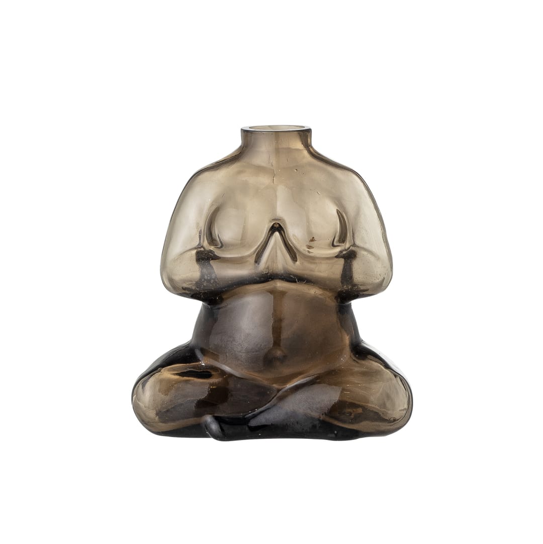 82051325 - Elze Vase, Brown, Glass STOCK: 300