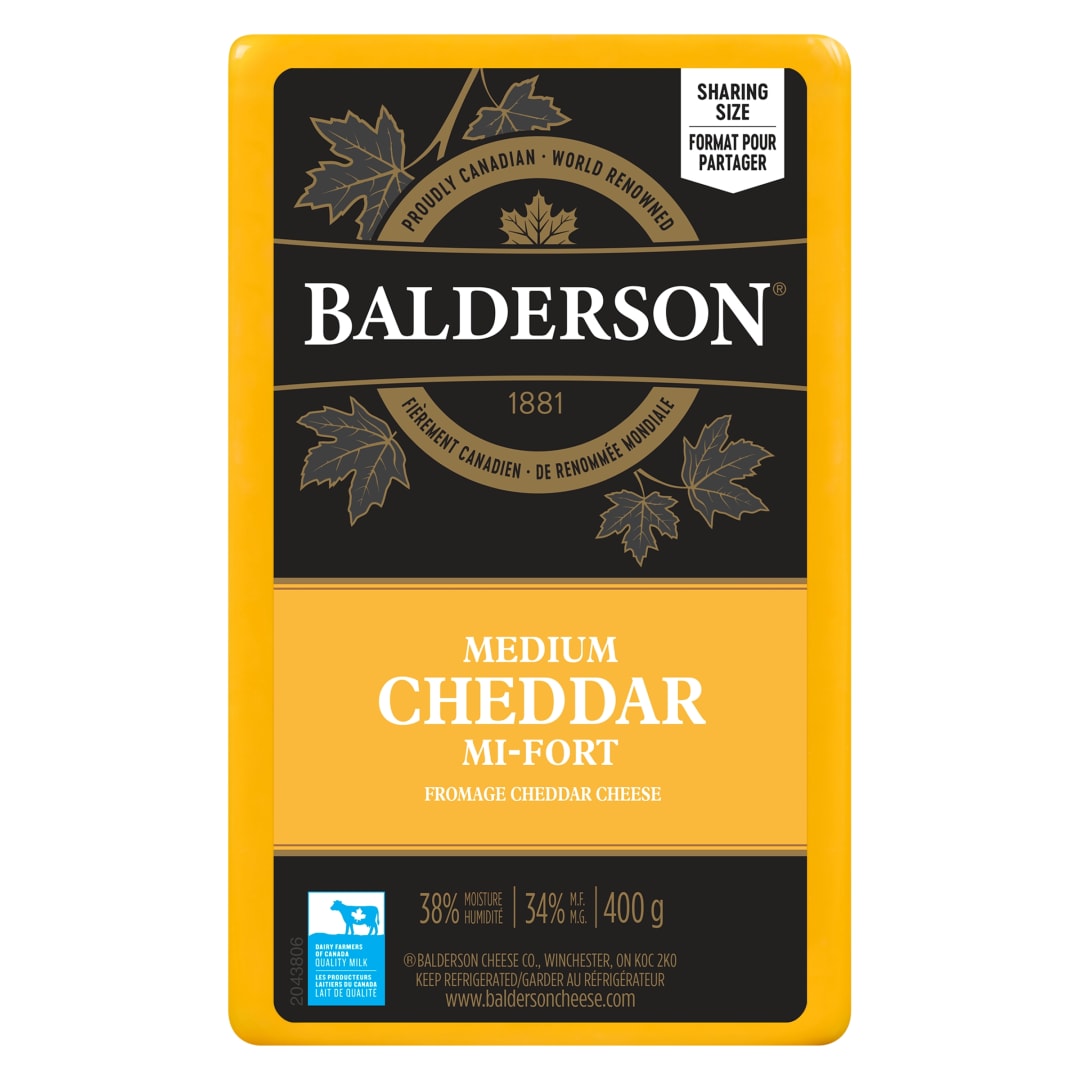 Balderson Cheddar Cheese Coloured Medium, 400g