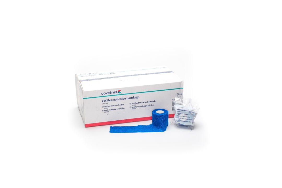 Covetrus VetFlex Cohesive Bandage, Blue, 10cm x 4.5m