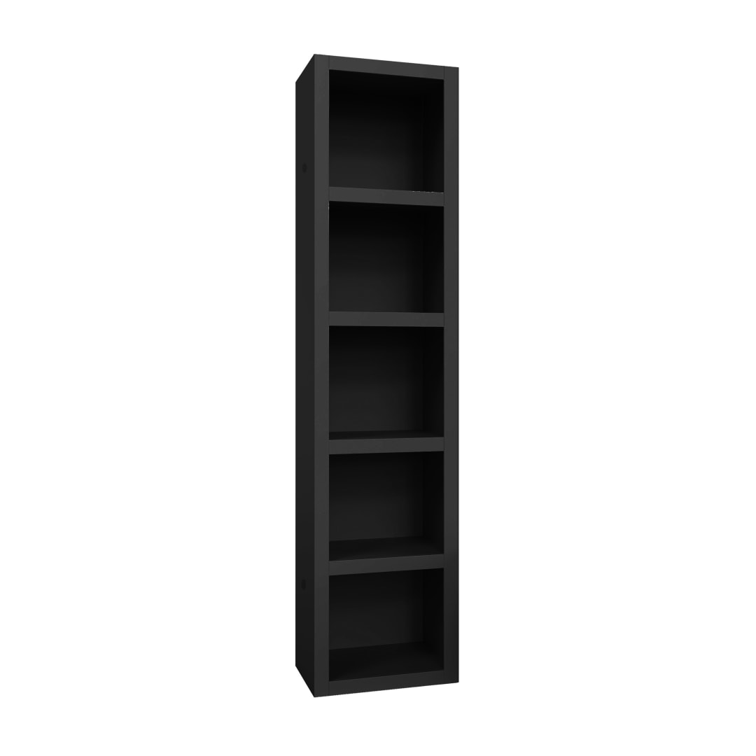 Black 85-in Tall Wooden Bookcase Shelf