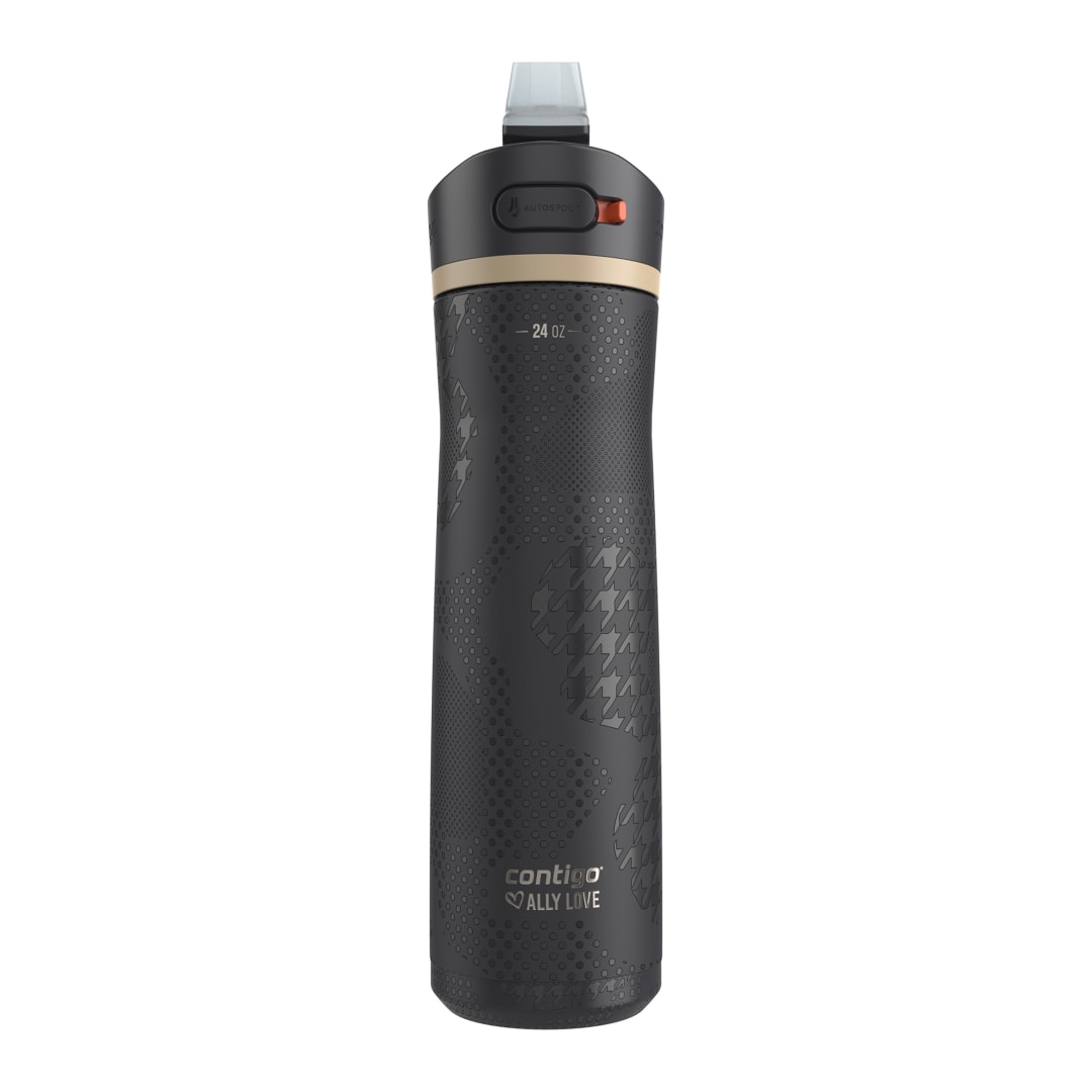 Contigo® x Ally Love Ashland Chill 2.0 Botella de Agua de Acero Inoxidable con Tapa AUTOSPOUT®, 24oz, Licorice