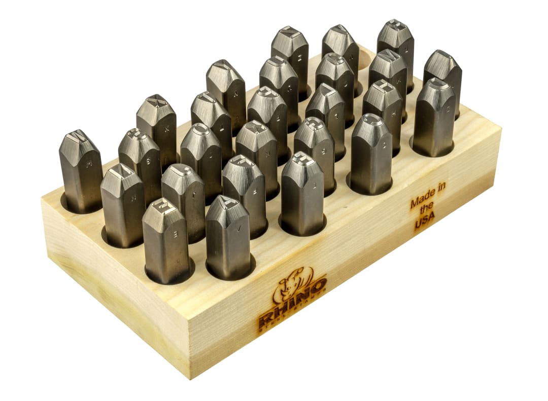 Stamp Set-3/8" Letter Rhino 26 Pieces