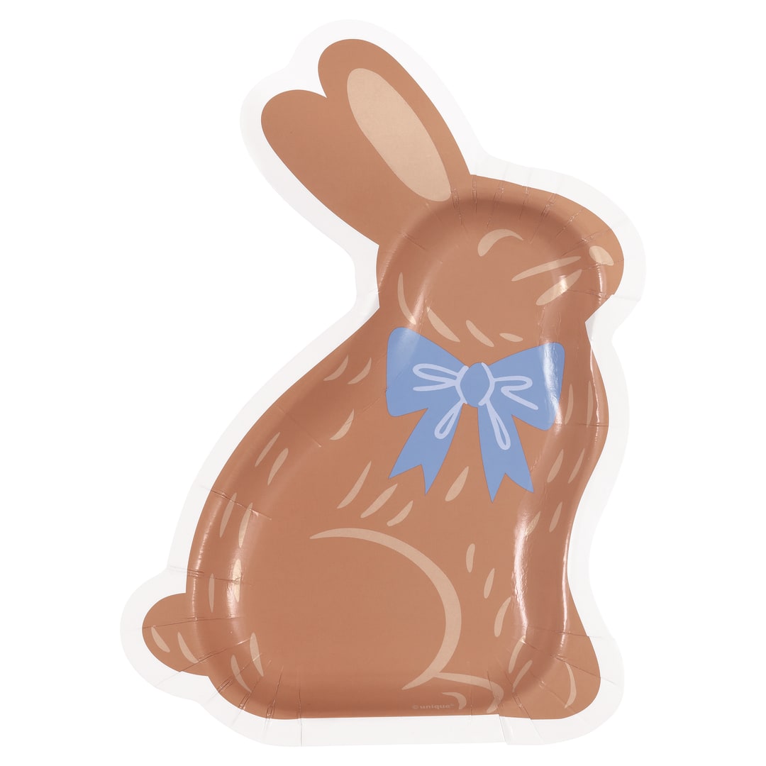 Easter Pals Bunny-Shaped 8.25" Dessert Plates, 8ct