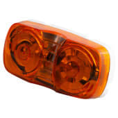 Grote Duramold 2-Bulb Square Corner Clearance Marker Light, Amber