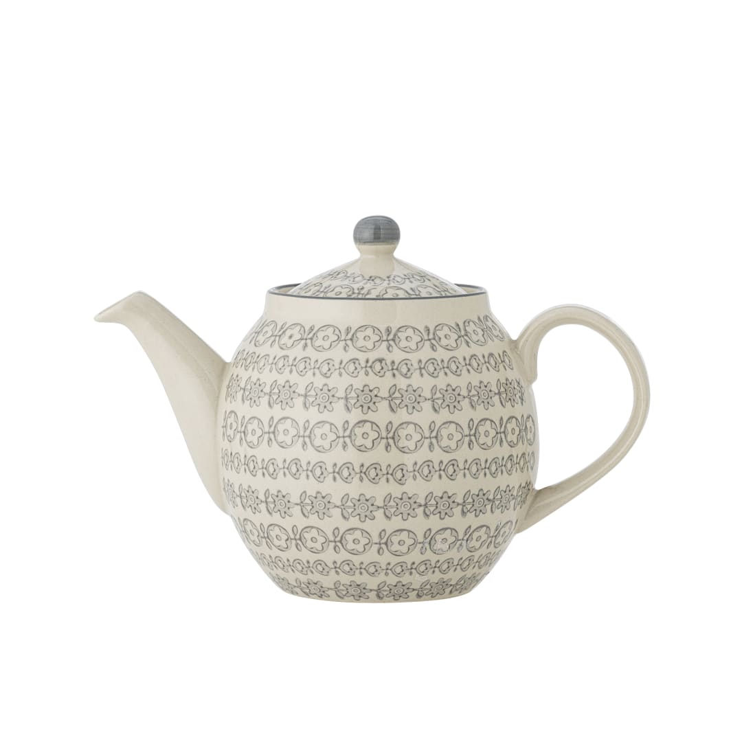 21100609 - Karine Teapot, Grey, Stoneware STOCK: 300