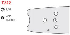 Oregon EnduraMax Harvester Bar, 36 IN. 3/4 Pitch (361EMCT222)