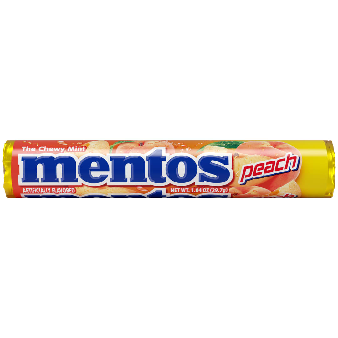 Mentos Chewy Mints Peach 11 pc Single Roll