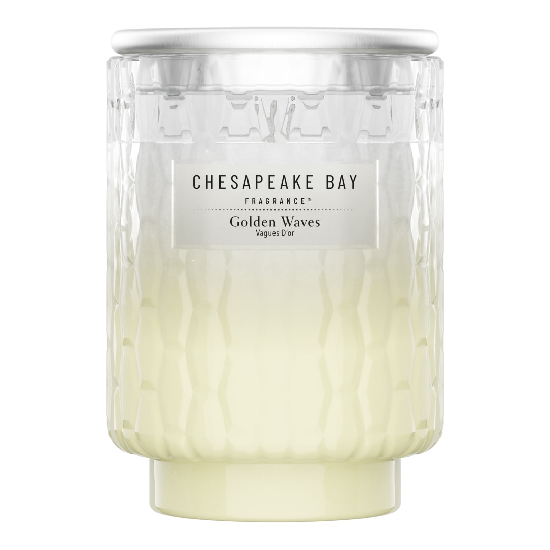 Chesapeake Bay Vela perfumada | Vela mediana | Golden Waves | Regalos perfectos para mujeres