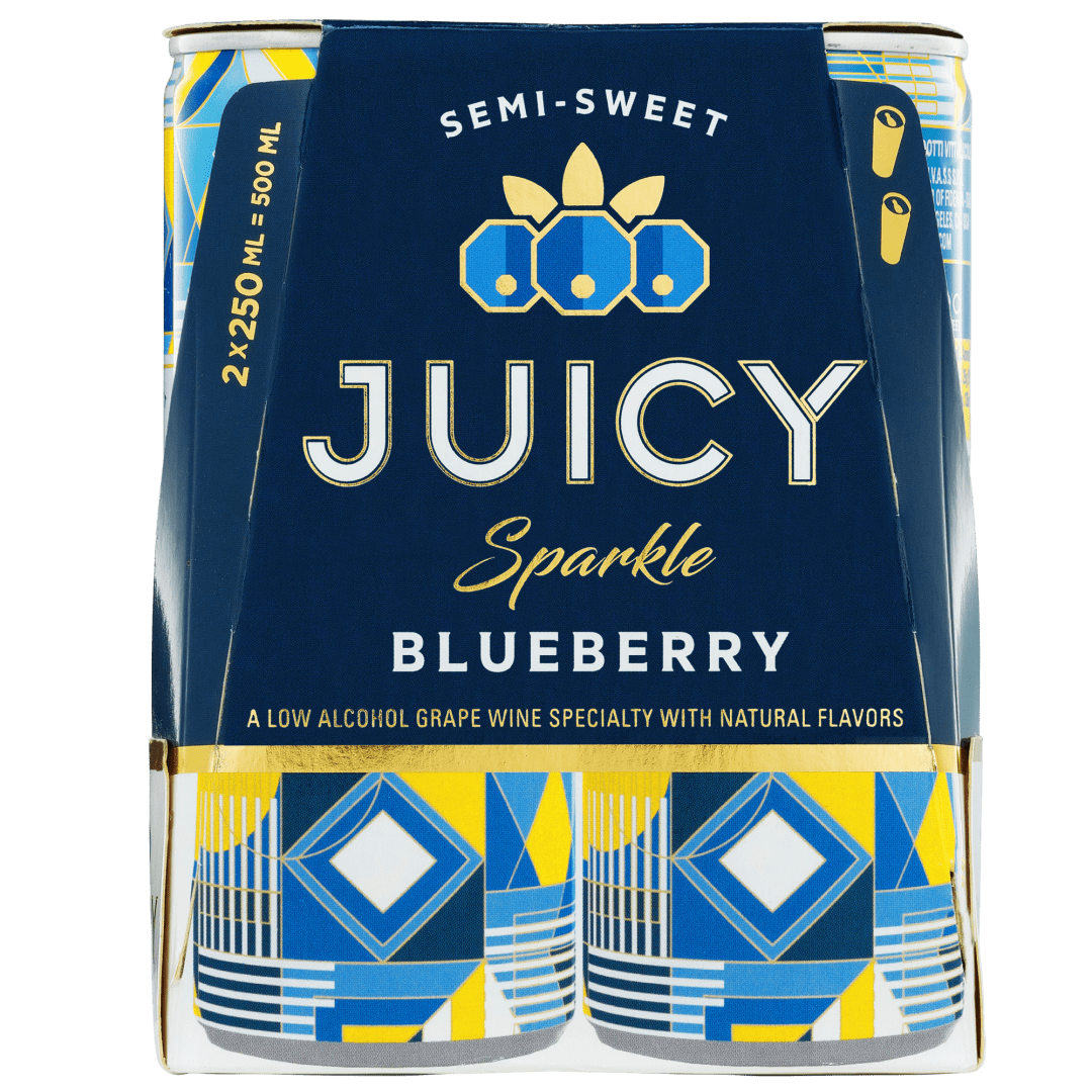 Juicy Sparkle Blueberry Sparkling White Wine 2Pk/250 ml